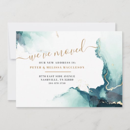 Wir haben neue Adresse verschoben Ankündigung (Vorderseite)