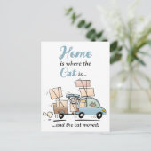 Wir haben neue Adresse Zuhause verschoben ist, wo  Postkarte (Stehend Vorderseite)