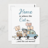 Wir haben neue Adresse Zuhause verschoben ist, wo  Postkarte (Vorne/Hinten)