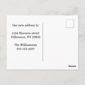 Wir haben neue Adresse Zuhause verschoben ist, wo  Postkarte (Rückseite)