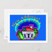 Wir haben neue Adresskarten verschoben Ankündigungspostkarte (Vorne/Hinten)