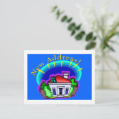 Wir haben neue Adresskarten verschoben Ankündigungspostkarte (Stehend Vorderseite)