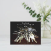 Wir haben neue Adresslisten verschoben Postkarte (Stehend Vorderseite)