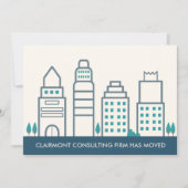 Wir haben neue Büros geschaffen, moderne Skyline-B Ankündigung (Vorderseite)