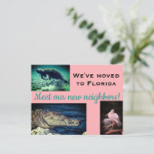 Wir haben neue Nachbarn Foto Collage verschoben Postkarte (Stehend Vorderseite)