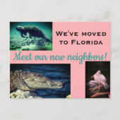 Wir haben neue Nachbarn Foto Collage verschoben Postkarte (Vorderseite)