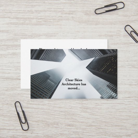 Wir haben neue Office Custom Company umgezogen Visitenkarte (Vorderseite/Rückseite Beispiel)