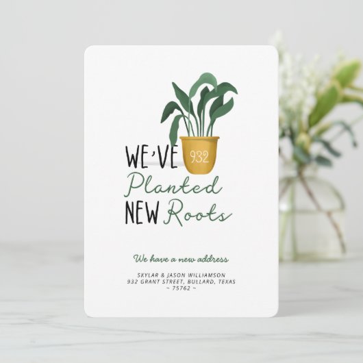 Wir haben neue Roots-Wasserfarbe gepflanzte Pflanz Ankündigung (Stehend Vorderseite)