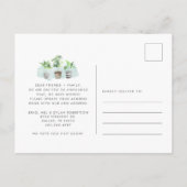 Wir haben neue Wurzeln in die neue Adressbewegung Ankündigungspostkarte (Rückseite)