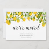 Wir haben neue Zuhause-Adresse Lemons Blossom vers Ankündigung (Vorderseite)