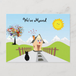 Wir haben neue Zuhause-Adresse verschoben Ankündigungspostkarte