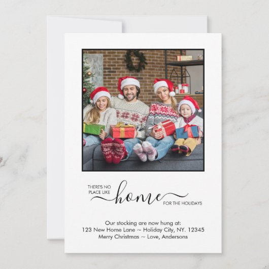 Wir haben neue Zuhause Custom Foto Holiday Moving Ankündigung (Vorderseite)