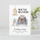 Wir haben neue Zuhause Dog & Cat Schlafen Grau Sof Ankündigung (Stehend Vorderseite)