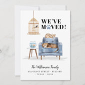 Wir haben neue Zuhause Dog & Cat Schlafzimmer Blue Ankündigung (Vorderseite)