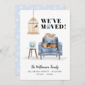 Wir haben neue Zuhause Dog & Cat Schlafzimmer Blue Ankündigung (Vorne/Hinten)