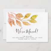 Wir haben neue Zuhause-Folien verschoben Ankündigung (Vorderseite)