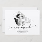 Wir haben neue Zuhause Schwarz-Weiß-Rustikal versc (Vorderseite)