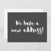 Wir haben neue Zuhause verschoben | Pinselbriefe i Postkarte (Vorne/Hinten)