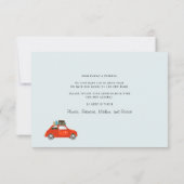 Wir haben Neujahrsabenteuer auf dem Roten Auto ver Mitteilungskarte (Rückseite)