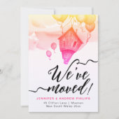 Wir haben Niedlich Spaß rosa neue Adresse Wasserfa Ankündigung (Vorderseite)