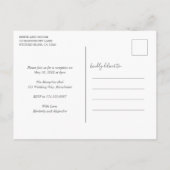 Wir haben Niedliche Hochzeitsfeier mit rosa Herz v Ankündigungspostkarte (Rückseite)