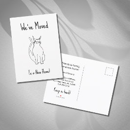 Wir haben Niedliche Katze Neue Zuhause Schwarz-wei Ankündigung