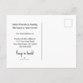 Wir haben Niedliche Winking Cat Trendy Lila Ankündigungspostkarte (Rückseite)