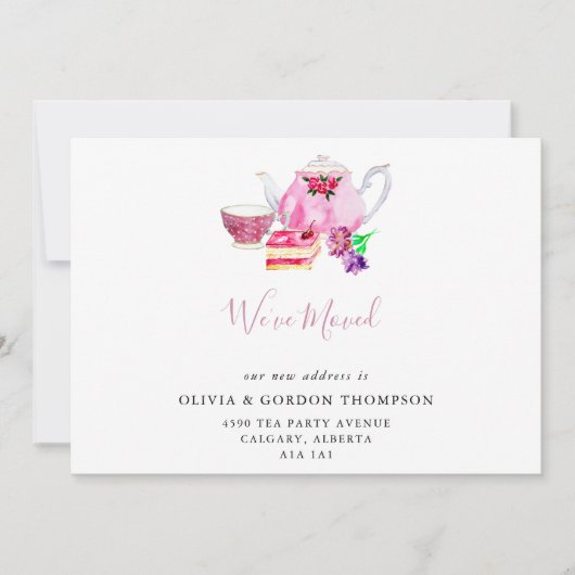 Wir haben Niedliches Set Wasserfarbener Tee Ankündigung (Vorderseite)