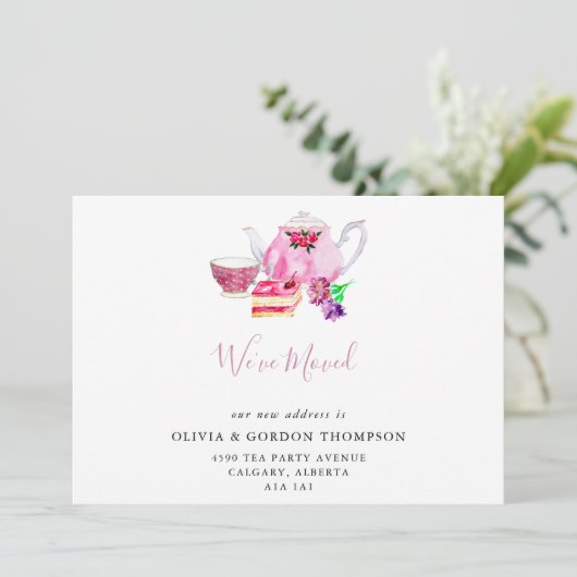 Wir haben Niedliches Set Wasserfarbener Tee Ankündigung (Stehend Vorderseite)