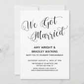 Wir haben nur eine Verheiratete Rezeption nach der Einladung (Vorderseite)