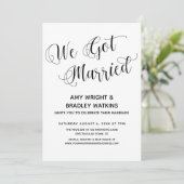 Wir haben nur eine Verheiratete Rezeption nach der Einladung (Stehend Vorderseite)