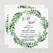 Wir haben nur einen Verheirateten grünen Empfang G Einladung (Vorne/Hinten)