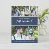 Wir haben nur verheiratete Hochzeitsankündigung Einladung (Stehend Vorderseite)