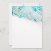 Wir haben nur Verheirateten Aquamarin- und Gold-In Einladung (Rückseite)