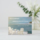 Wir haben Ocean Beach Move Announcement Card übert Ankündigung (Stehend Vorderseite)