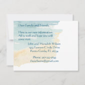 Wir haben Ocean Beach Move Announcement Card übert Ankündigung (Rückseite)