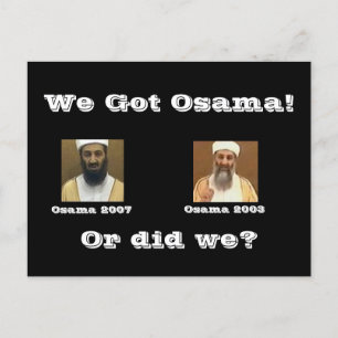 Wir haben Osama Got! Postkarte