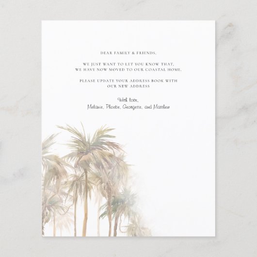 Wir haben Palmen an der Küste verschoben, um Ankün (Rückseite)