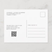 Wir haben Palmen befördert QR-Code Housewarming Ankündigungspostkarte (Rückseite)