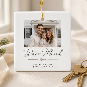 Wir haben persönliche Familienfotos ins neue Zuhau Keramikornament