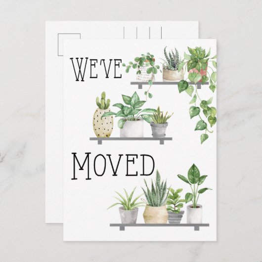 Wir haben Pflanzen-bewegliche Ankündigungspostkarte (Vorne/Hinten)