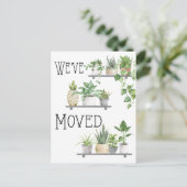 Wir haben Pflanzen-bewegliche Ankündigungspostkarte (Stehend Vorderseite)