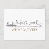 Wir haben Portland City Skyline verschoben Ankündigungspostkarte (Vorderseite)