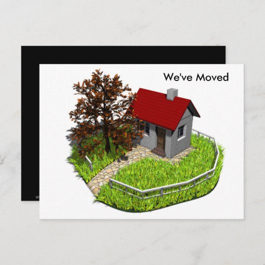 Wir haben Postkarte verschoben (Vorne/Hinten)