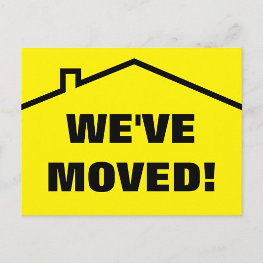 Wir haben Postkarten für neue Adressen verschoben (Vorderseite)