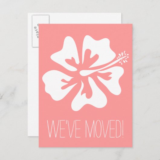 Wir haben Postkarten mit Hibiskus-Blume verschoben (Vorne/Hinten)
