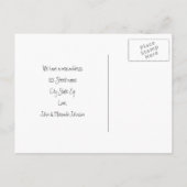 Wir haben Postkarten mit Hibiskus-Blume verschoben (Rückseite)