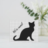 Wir haben Postkarten mit kleiner schwarzer Katze v (Stehend Vorderseite)