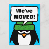 Wir haben Postkarten mit lustigem Pinguin verschob (Vorderseite)