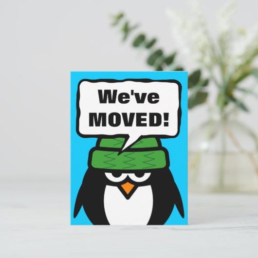 Wir haben Postkarten mit lustigem Pinguin verschob (Stehend Vorderseite)